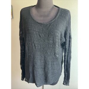Helmut Lang Women Long Sleeves Sweater Shirt Black Size P